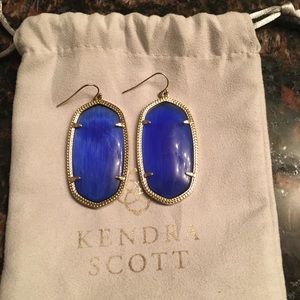 Kendra Scott Gold and blue drop earrings